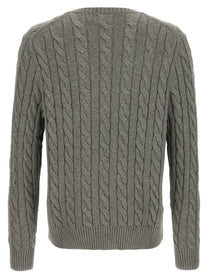 POLO RALPH LAUREN - POLO RALPH LAUREN - Cotton braided sweater - Men’s Knitwear