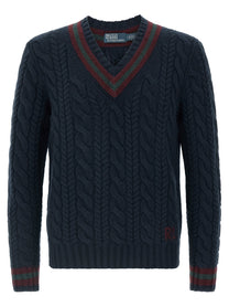 POLO RALPH LAUREN - POLO RALPH LAUREN - Braided sweater - Men’s Knitwear