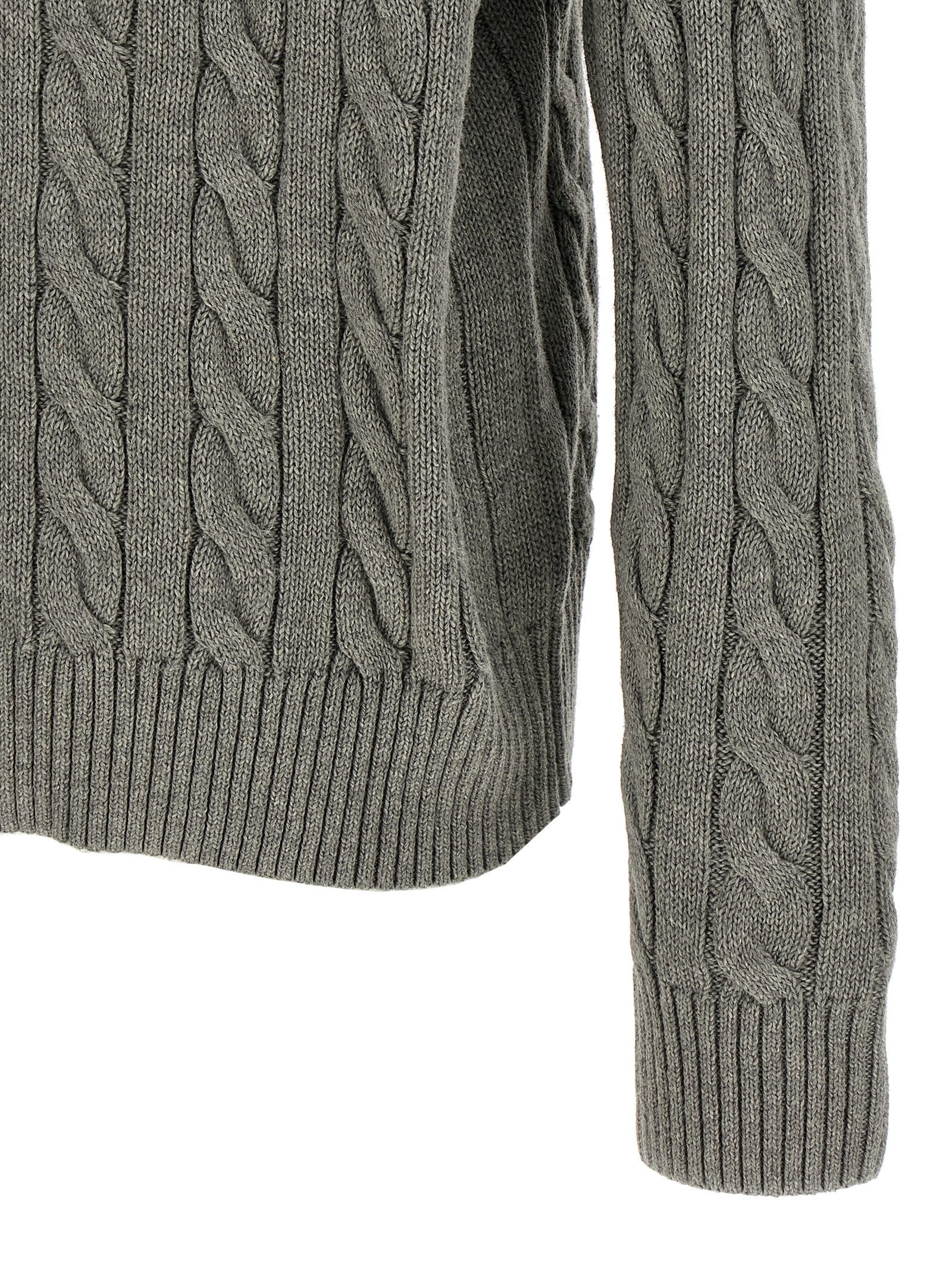 POLO RALPH LAUREN - POLO RALPH LAUREN - Cotton braided sweater - Men’s Knitwear