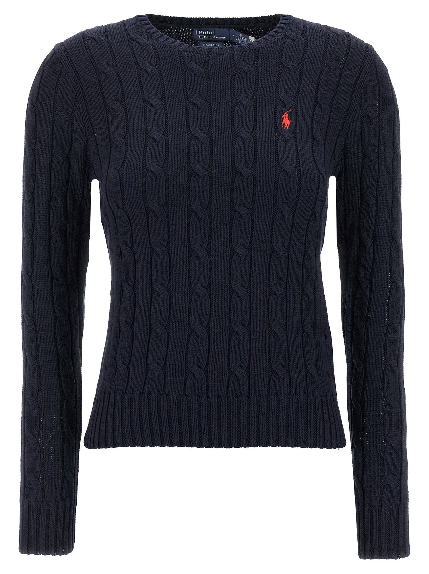 POLO RALPH LAUREN - POLO RALPH LAUREN - Braided cotton sweater - Women’s Knitwear