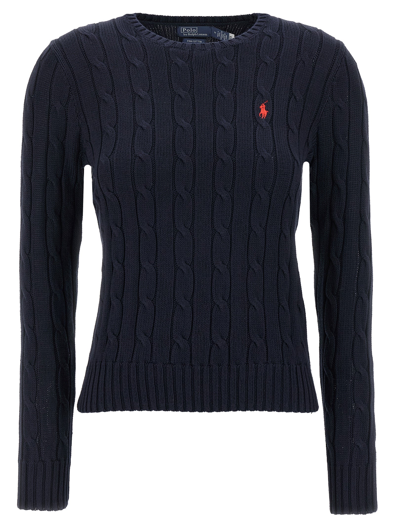 POLO RALPH LAUREN - POLO RALPH LAUREN - Braided cotton sweater - Women’s Knitwear