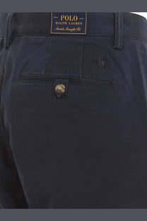 Polo ralph lauren men’s dark navy blue stretch straight-fit cotton chino pants with gold-tone button and embroidered logo
