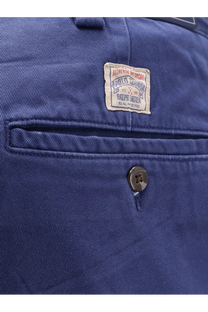 Navy blue cotton chino shorts with classic ralph lauren label and button closure from polo ralph lauren men big fit
