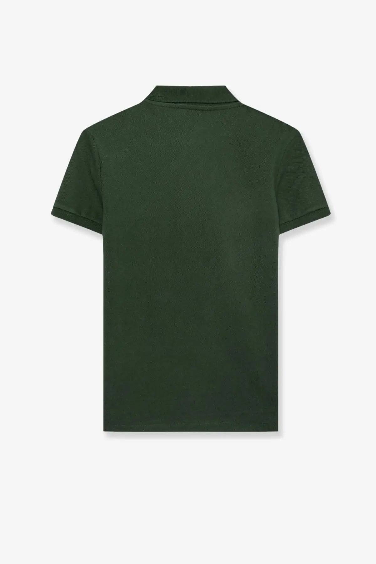 Dark green polo ralph lauren men’s cotton polo shirt with classic collar short sleeves textured pique fabric