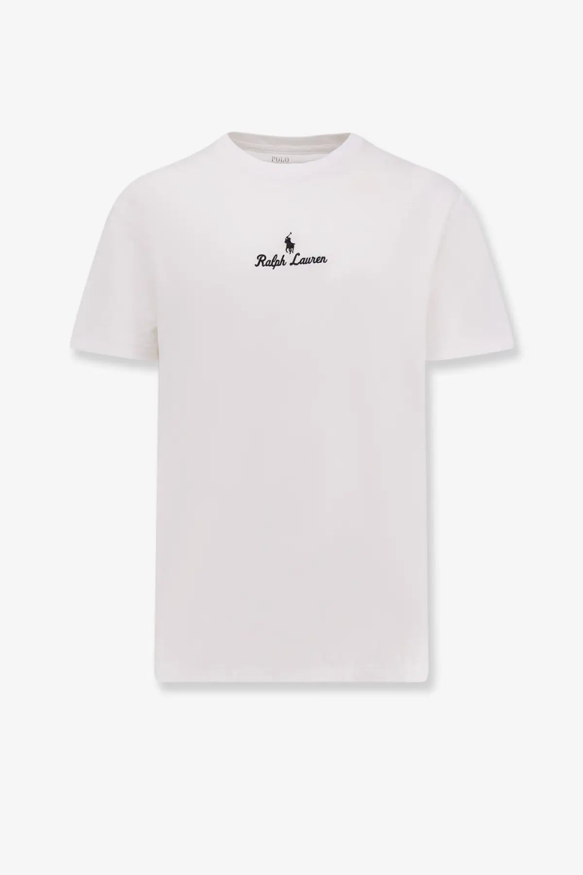 White Polo Ralph Lauren men’s cotton t-shirt with black embroidered logo on the chest