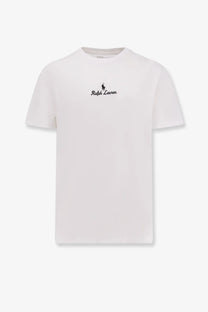 White Polo Ralph Lauren men’s cotton t-shirt with black embroidered logo on the chest