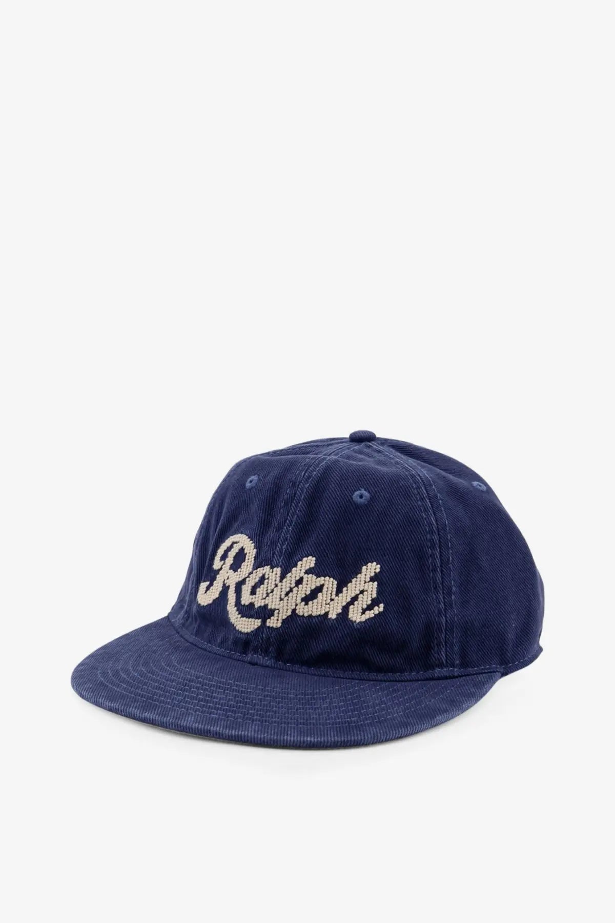Navy blue corduroy Polo Ralph Lauren men’s baseball cap with beige embroidered ralph script logo