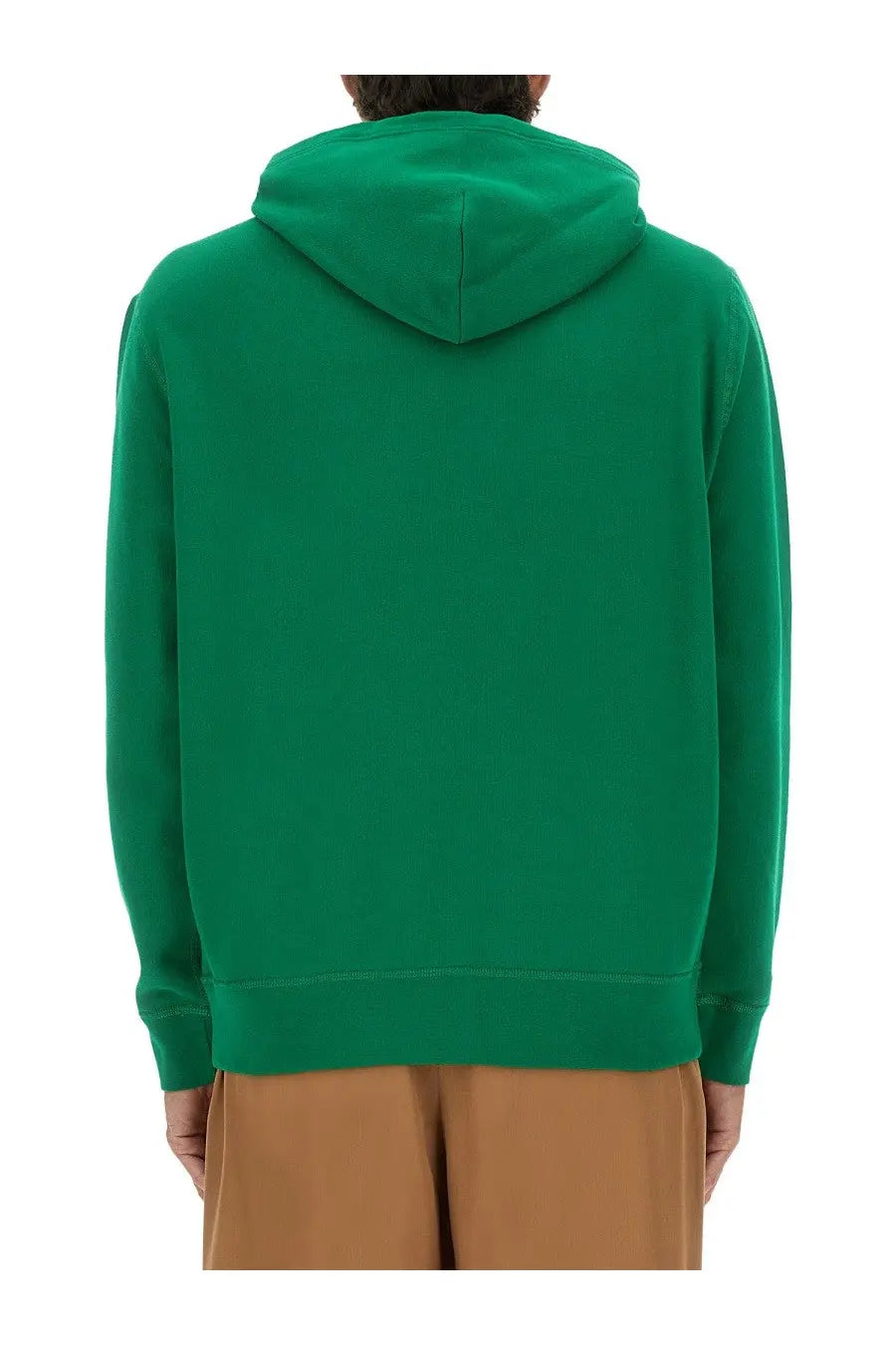 Polo Ralph Lauren men’s hoodie green with soft textured fabric ribbed cuffs and a vibrant hooded sweatshirt design