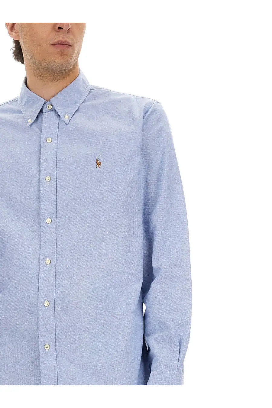 Polo Ralph Lauren Men's Oxford Custom Shirt Blue, view 4
