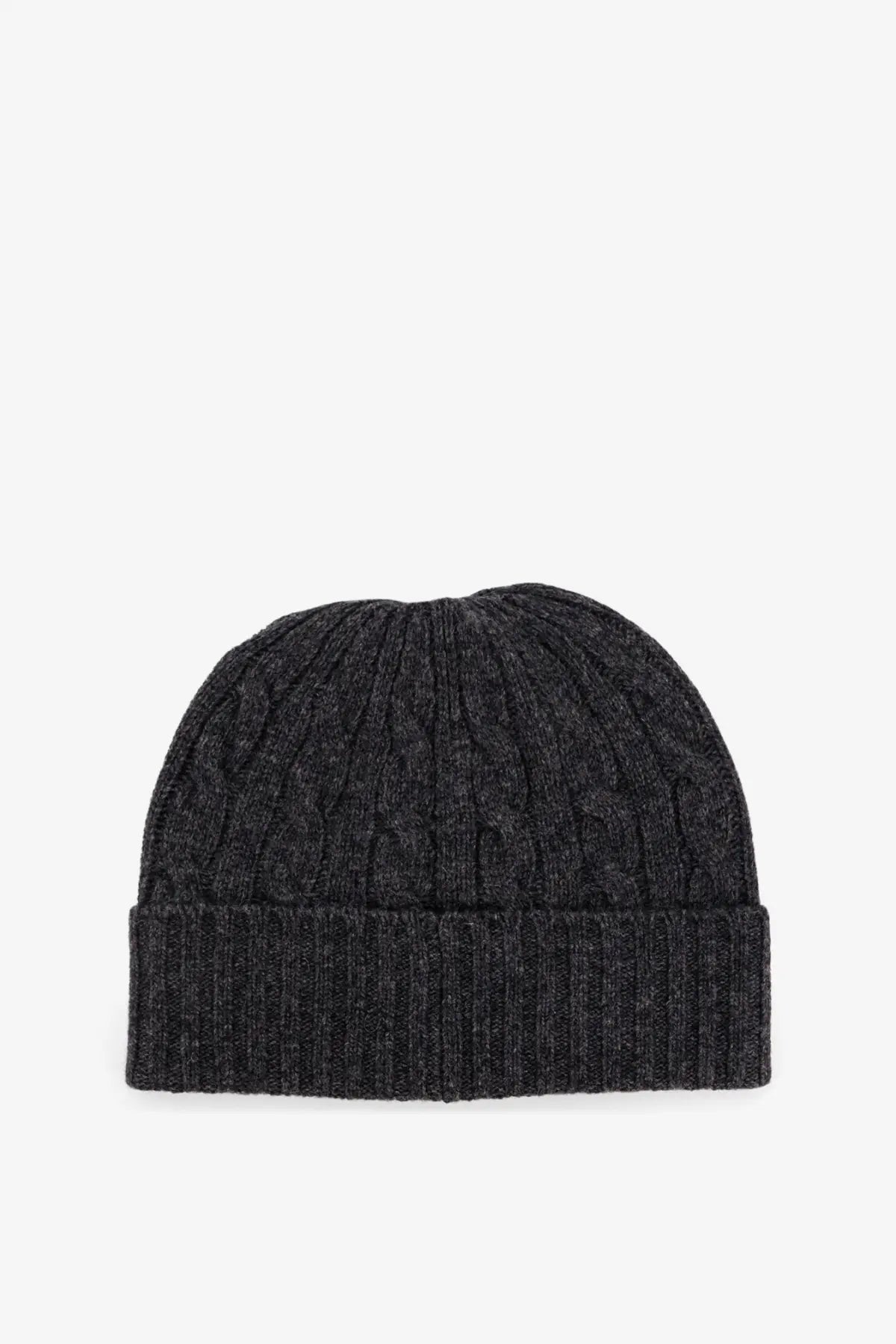 Polo Ralph Lauren Men's Wool Blend Cable Knit Beanie Hat Grey, view 2