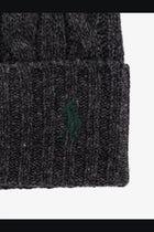 Polo Ralph Lauren Men's Wool Blend Cable Knit Beanie Hat Grey, view 3