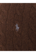 Polo Ralph Lauren Men's Wool and Cashmere Cable Knit Sweater Brown, view 3