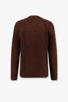 Polo Ralph Lauren Men's Wool and Cashmere Cable Knit Sweater Brown, view 2