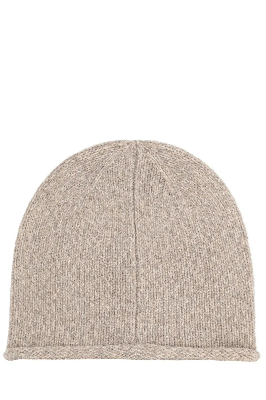 Beige ribbed knit beanie with folded cuff made of maglia brown material by Polo Ralph Lauren unisex berretto