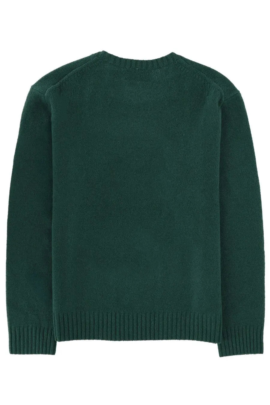 Dark green knit sweater with ribbed cuffs and hem from Polo Ralph Lauren unisex maglia Polo Bear collection