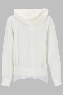 Polo ralph lauren women’s felpa polo bear con white soft off-white hooded sweatshirt with plush interior lining and long sleeves