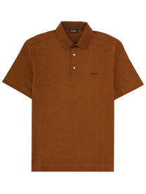 Zegna Men's Polo Regular Fit Brown