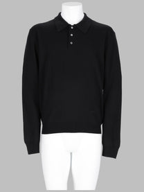 A.P.C Men's Polo Riou in Maglia Black