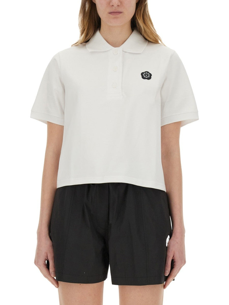 Kenzo Women's Polo Shirt Boke Flower White