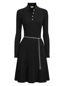 Michael Kors Women's Polo Shirt Dress Black