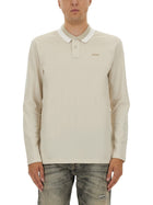 BOSS Men's Polo Shirt Peoxfordlong Beige