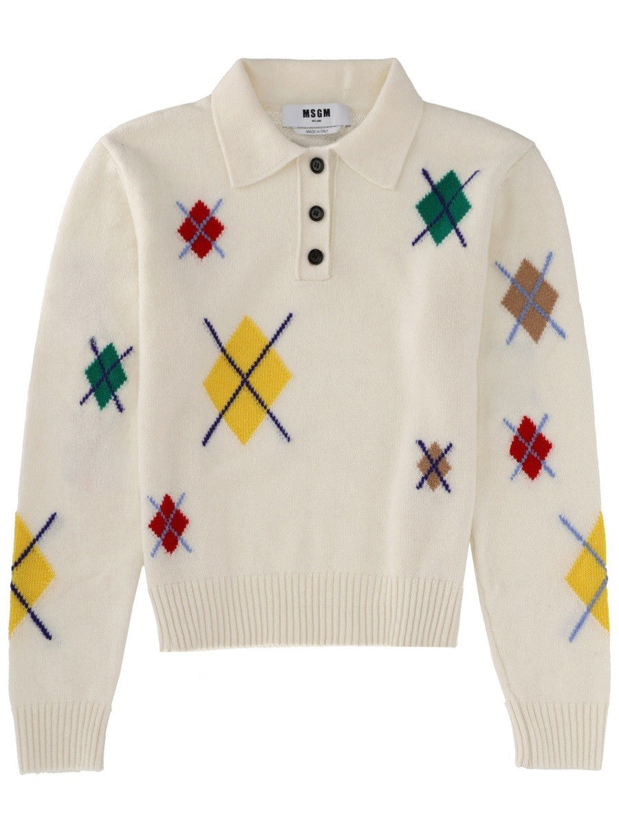 msgm Women's Polo Shirt White msgm