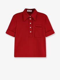 Miu Miu Women's Polo Shirt Rubino