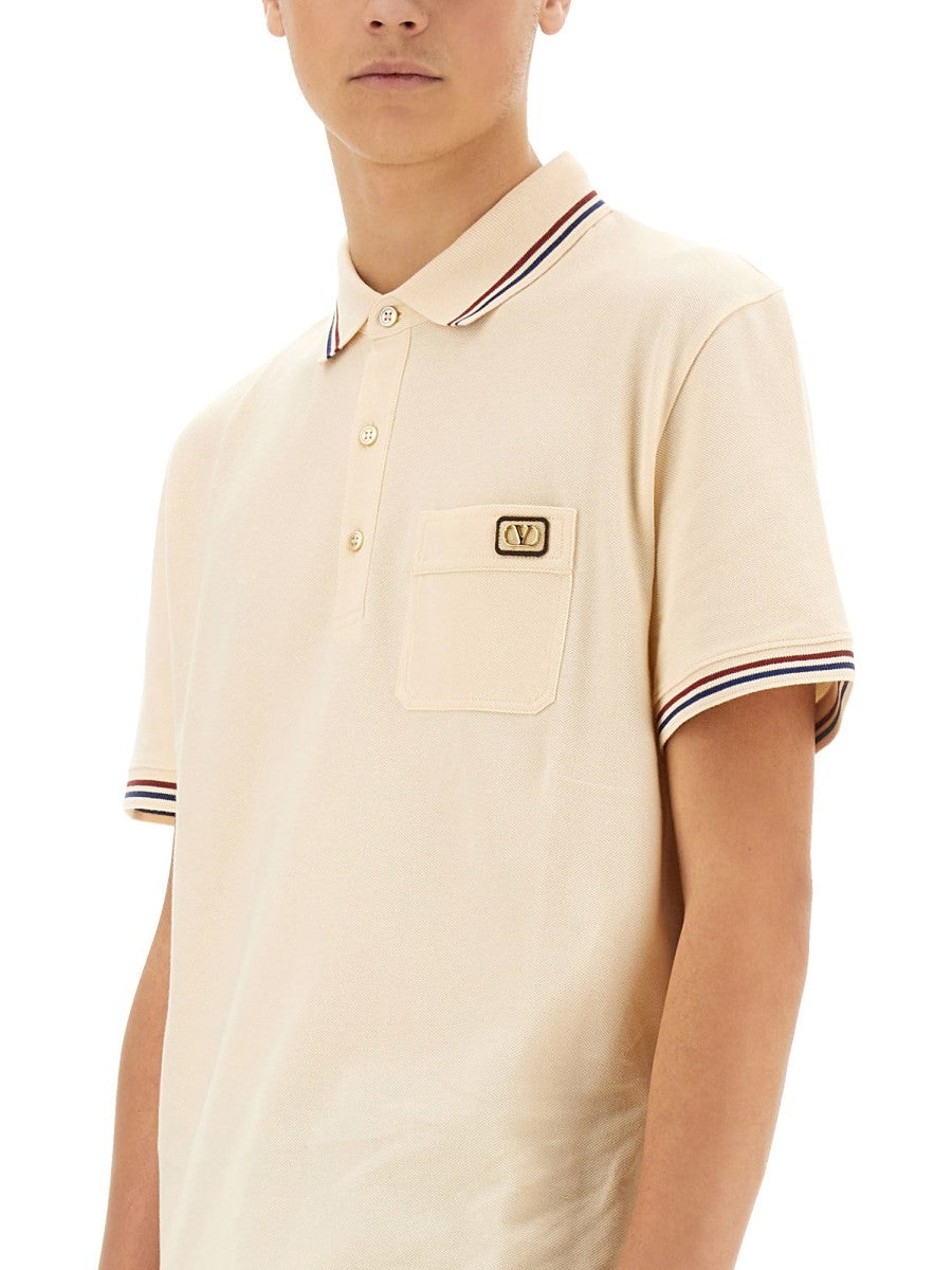 Valentino Men's Polo Shirt Beige