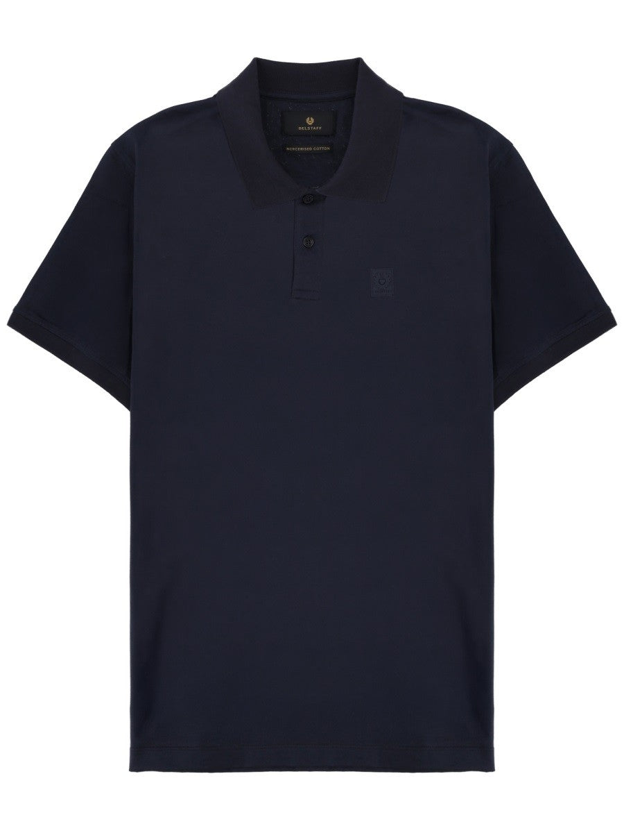 Belstaff Men's Polo Steel Con Patch Blue