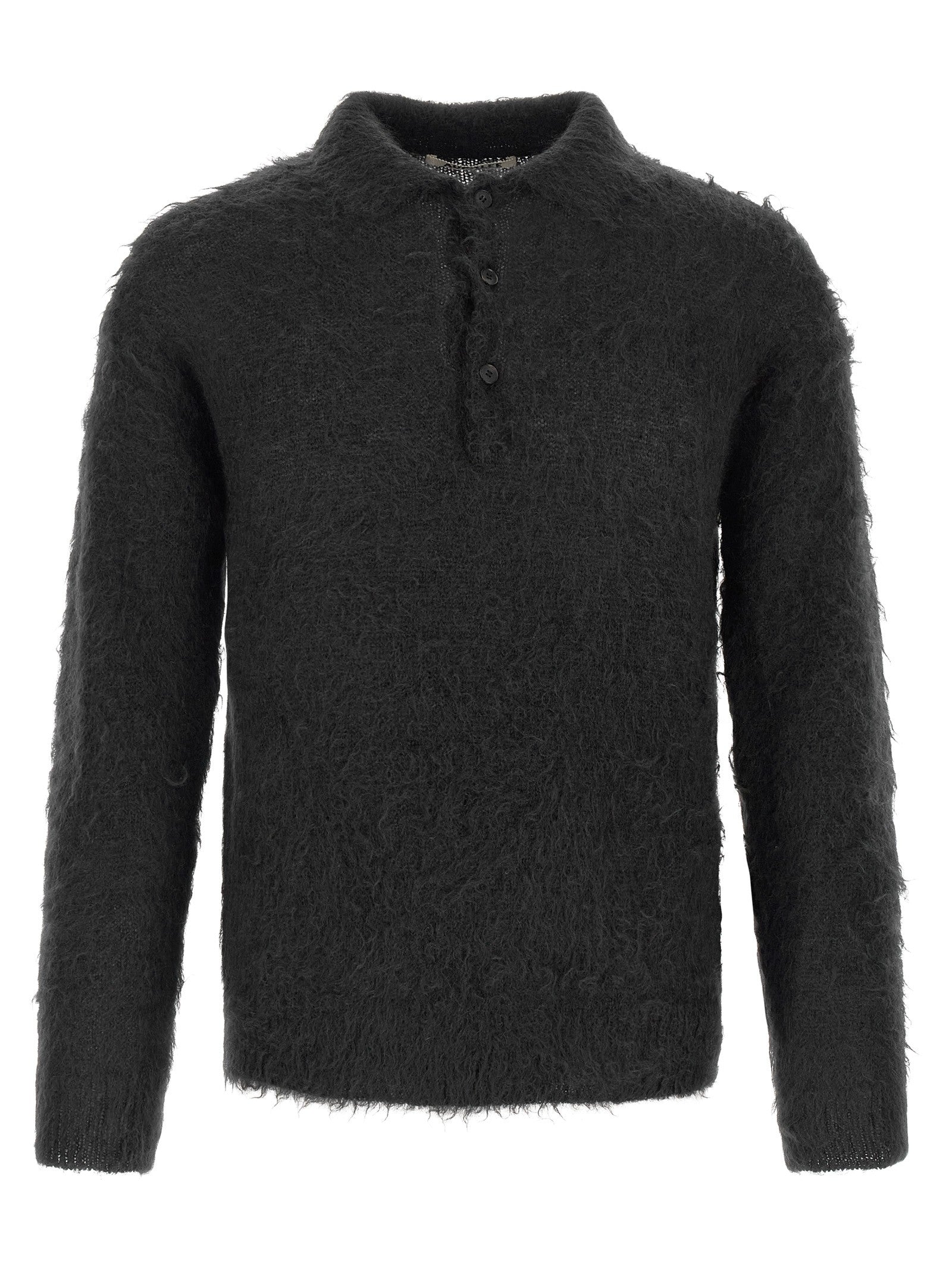 AURALEE Polo Super Kid Mohair Black