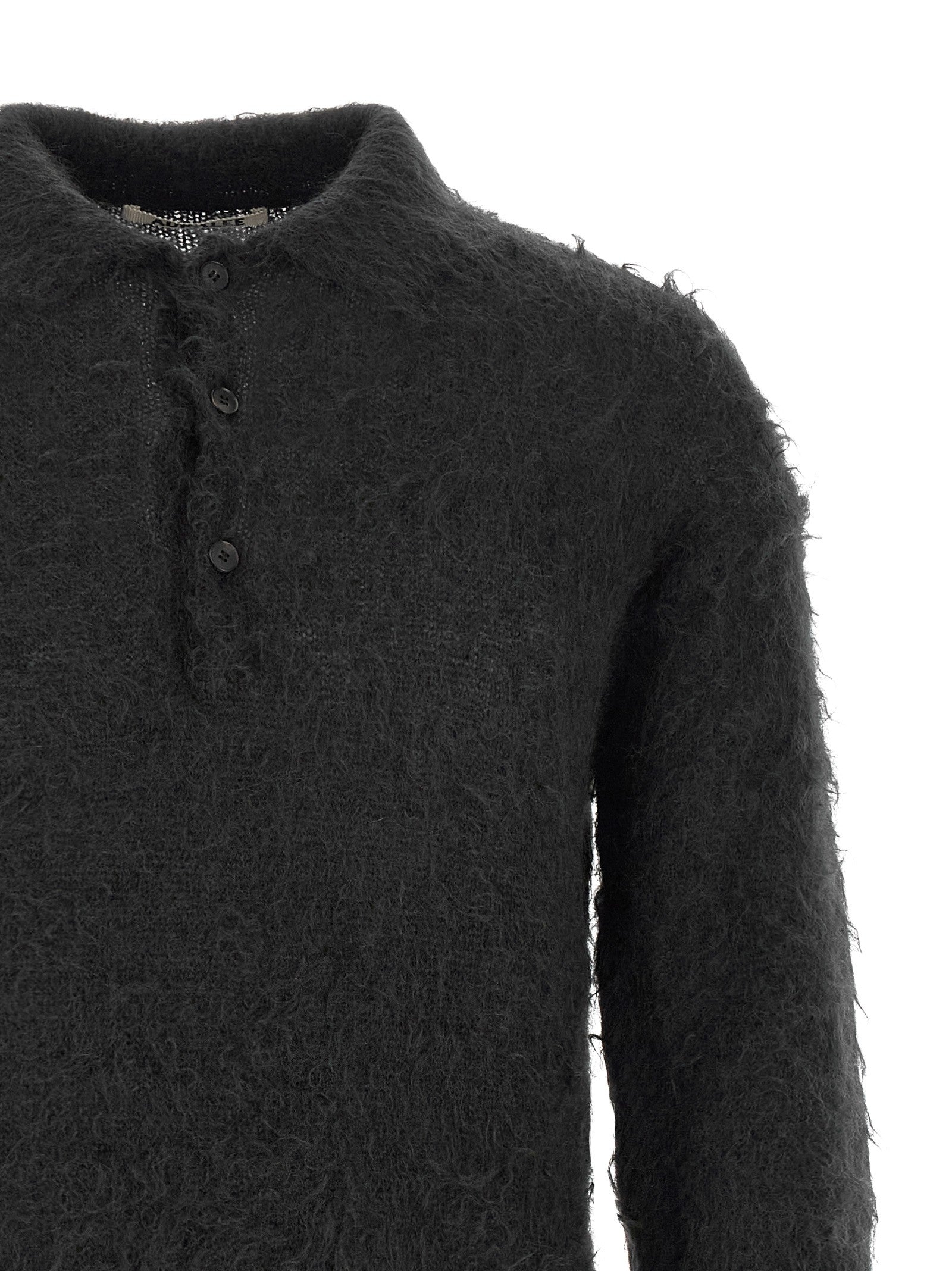 AURALEE Polo Super Kid Mohair Black