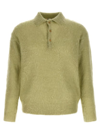 Auralee Polo Super Kid Mohair Green