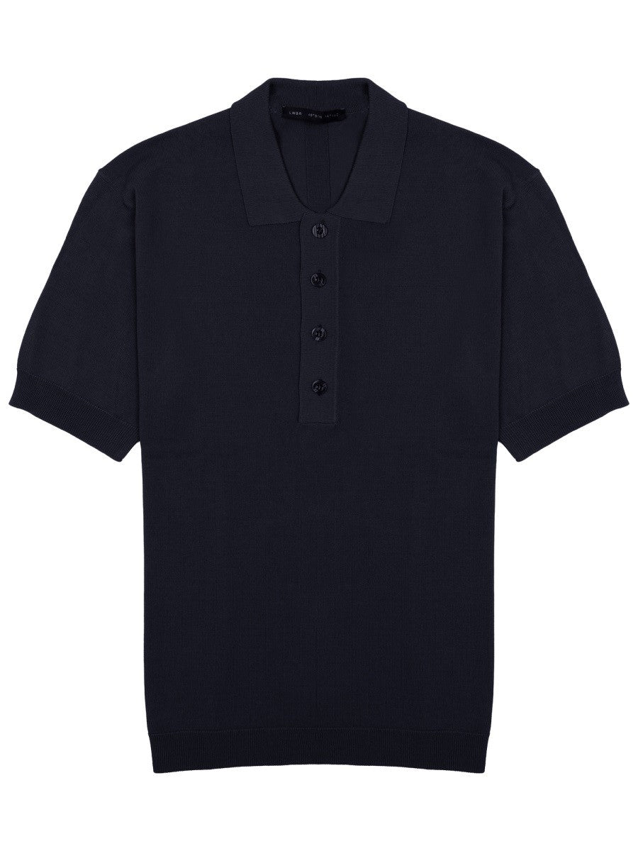 Low Brand Men's Polo Techno in Viscosa Blue