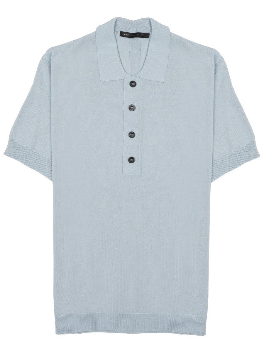 Low Brand Men's Polo Techno in Viscosa Blue