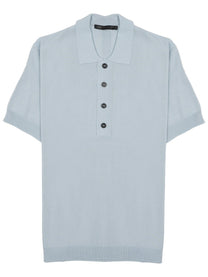 Low Brand Men's Polo Techno in Viscosa Blue