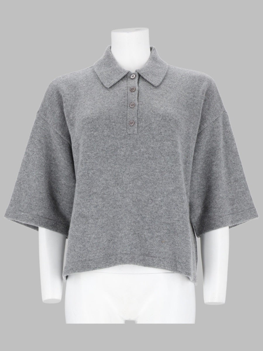 FRAME Women's Polo the Academy in Cashmere Grey