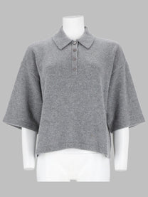 FRAME Women's Polo the Academy in Cashmere Grey