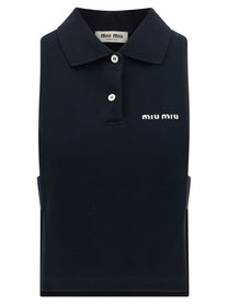 Miu Miu Polo Top Blue