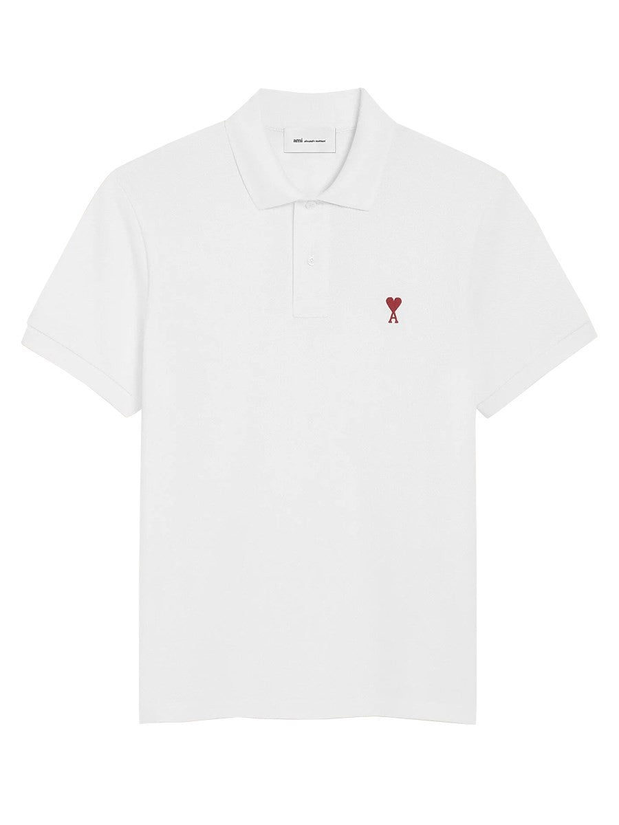 Ami Paris Unisex Polo White