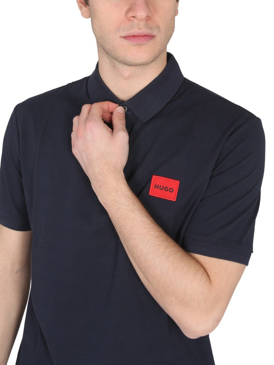 HUGO BOSS Men's Polo Con Patch Blue