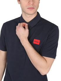 HUGO BOSS Men's Polo Con Patch Blue