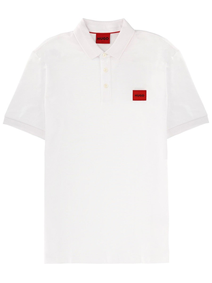 HUGO BOSS Men's Polo Con Patch White