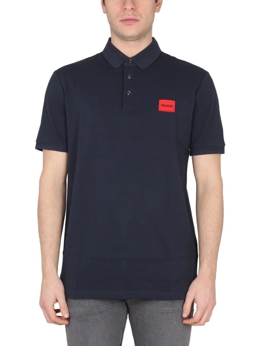 HUGO BOSS Men's Polo Con Patch Blue