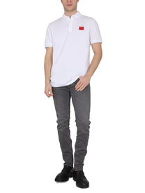 HUGO BOSS Men's Polo Con Patch White