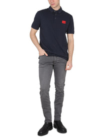 HUGO BOSS Men's Polo Con Patch Blue