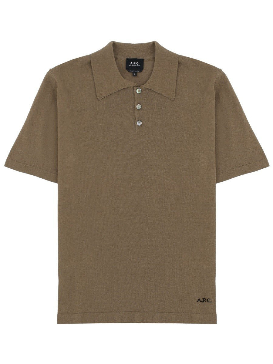A.P.C Men's Polo Green