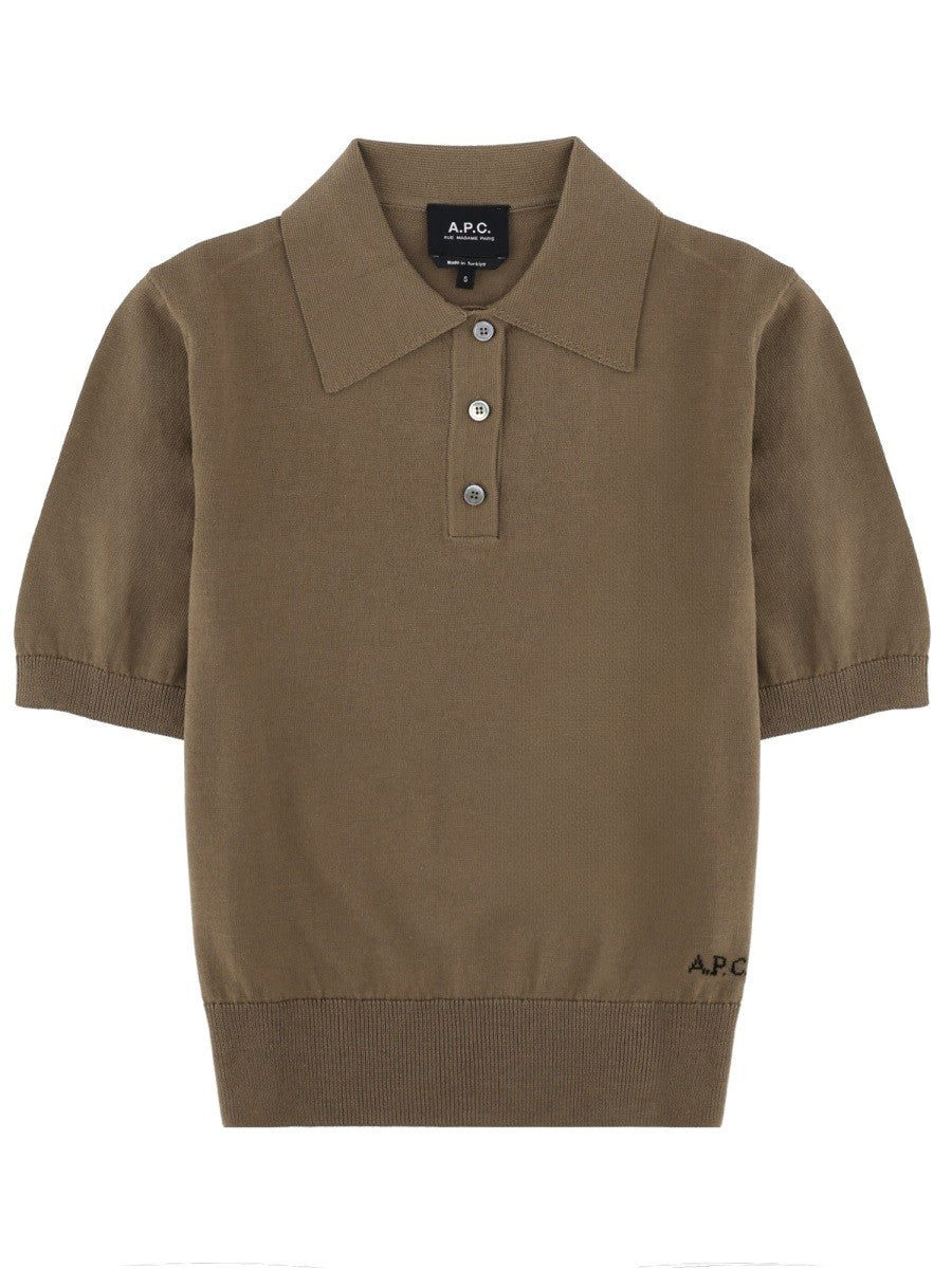 A.P.C Women's Polo Brown