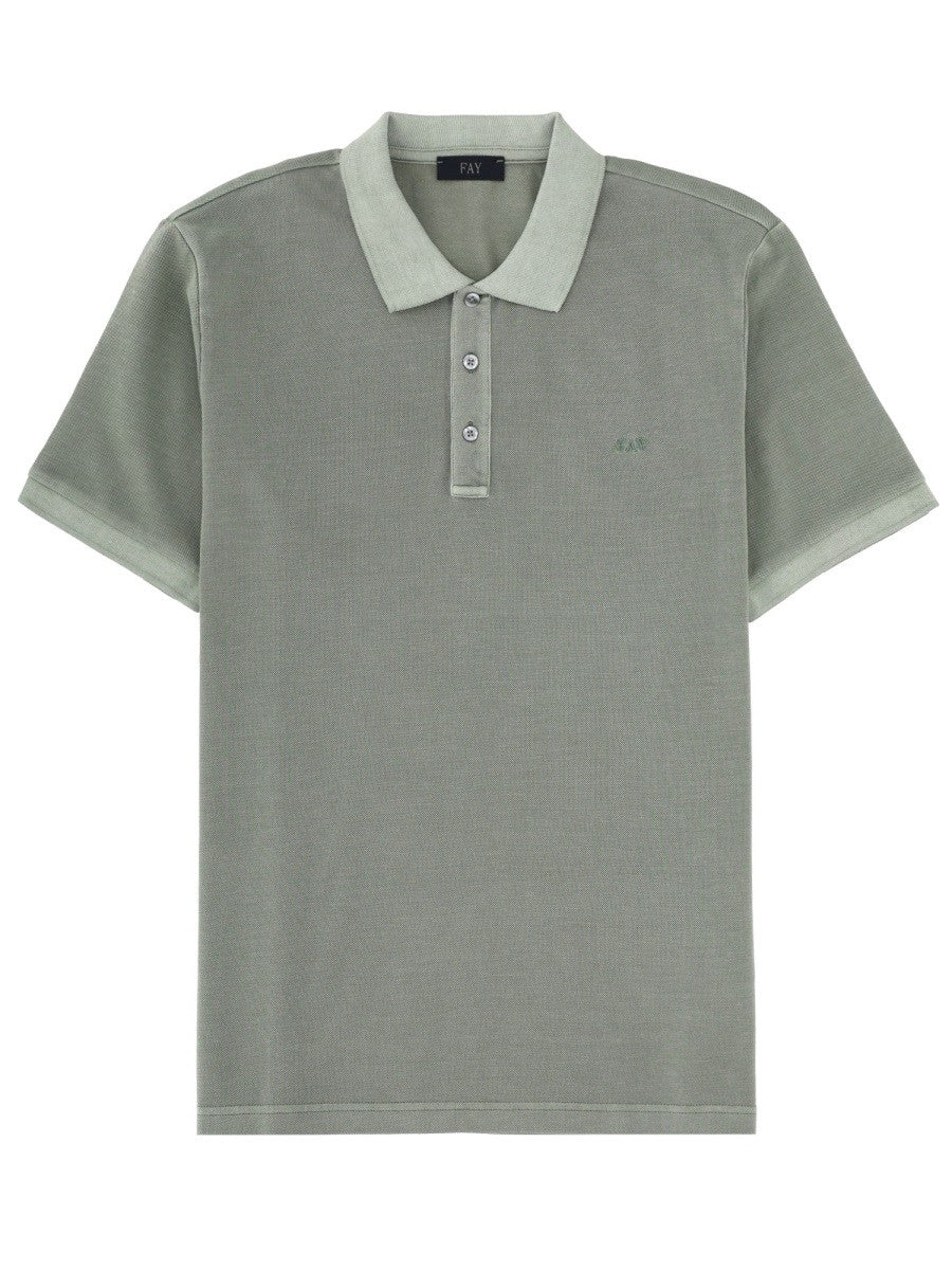 Fay Men's Polo Green Fay