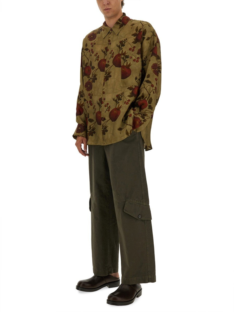 Uma Wang Men's Pomegranate Print Shirt Multicolor, view 2