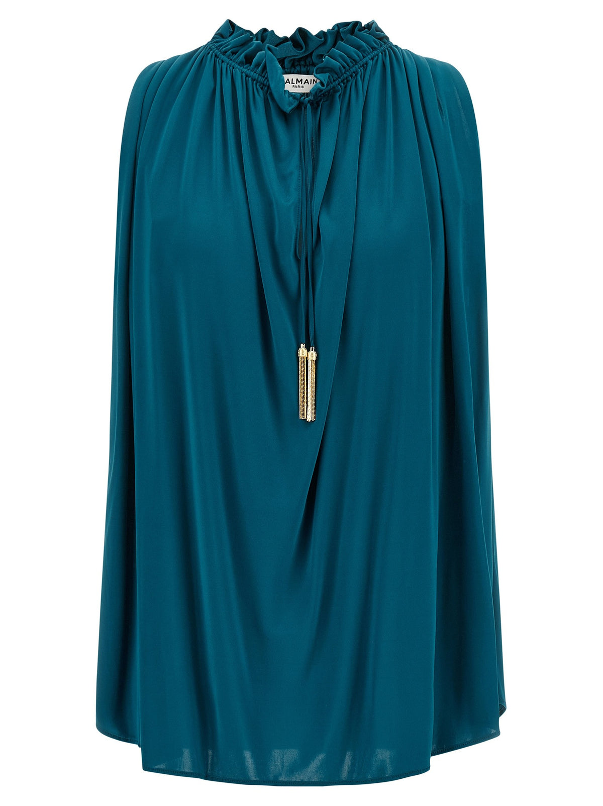 Balmain Pompon Catene Top Blue